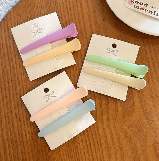 Candy Color Women Girls Duckbill Clip Hairdressing DIY Hairpins Plastic Hair Clamps Styling Tools Makeup Washing Face Hair Clips