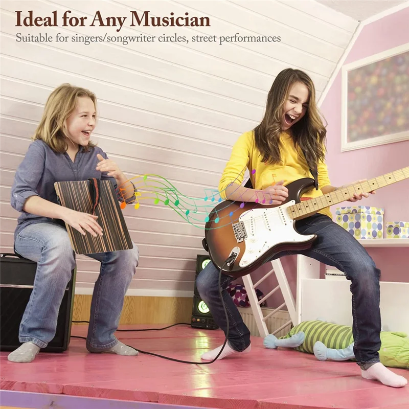 

Y49A-Портативная барабанная установка Cajon Box с дорожной сумкой, черная коробка для перкуссии из черного дерева, барабан