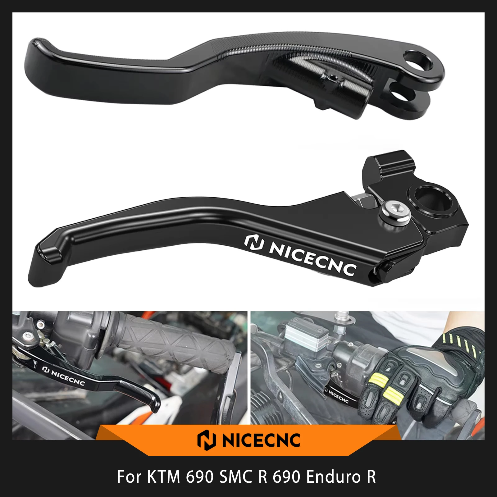 Para KTM 690 SMC R 690 Enduro R 2014-2023 NICECNC palanca de embrague de freno corto para Husqvarna 701 Enduro SM 16-2023 GasGas 700 SM/ES