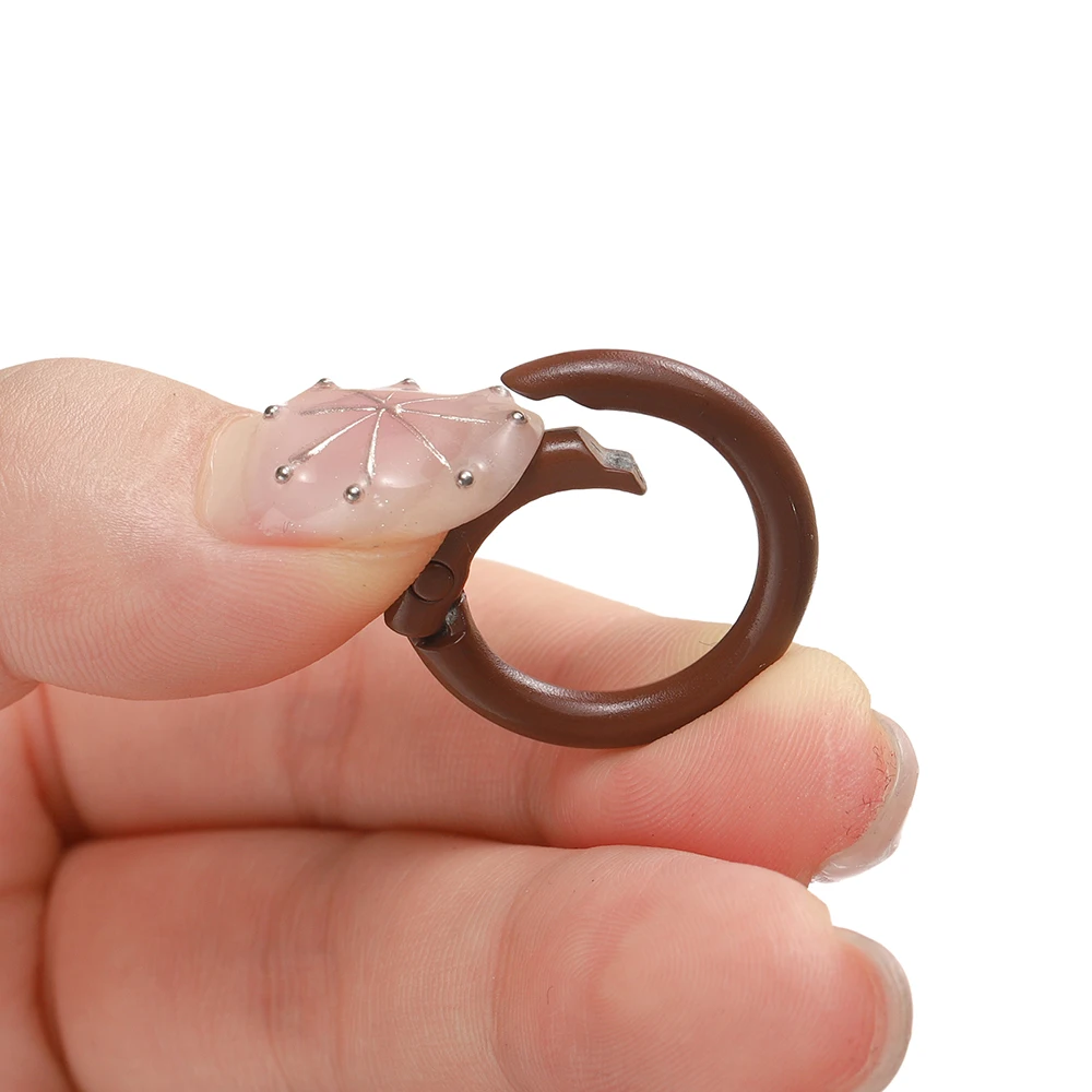 2/5 개/몫 금속 라운드 스프링 걸쇠 컬러 Carabiner 키 체인 클립 DIY 쥬얼리 버클 키 체인 용품에 대 한 후크