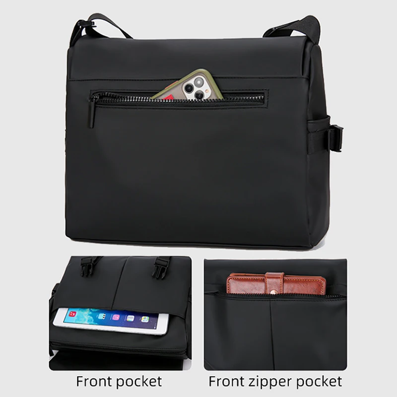 Waterproof Crossbody Bag Lightweight Male Shoulder Bags Large Capacity Satchel Pack Multi-pocket Outdoor Sports Travel Package