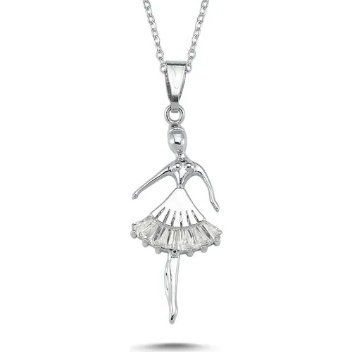 Jewelry Shop Ballerina Pattern Women 'S Necklace Zircon Stone