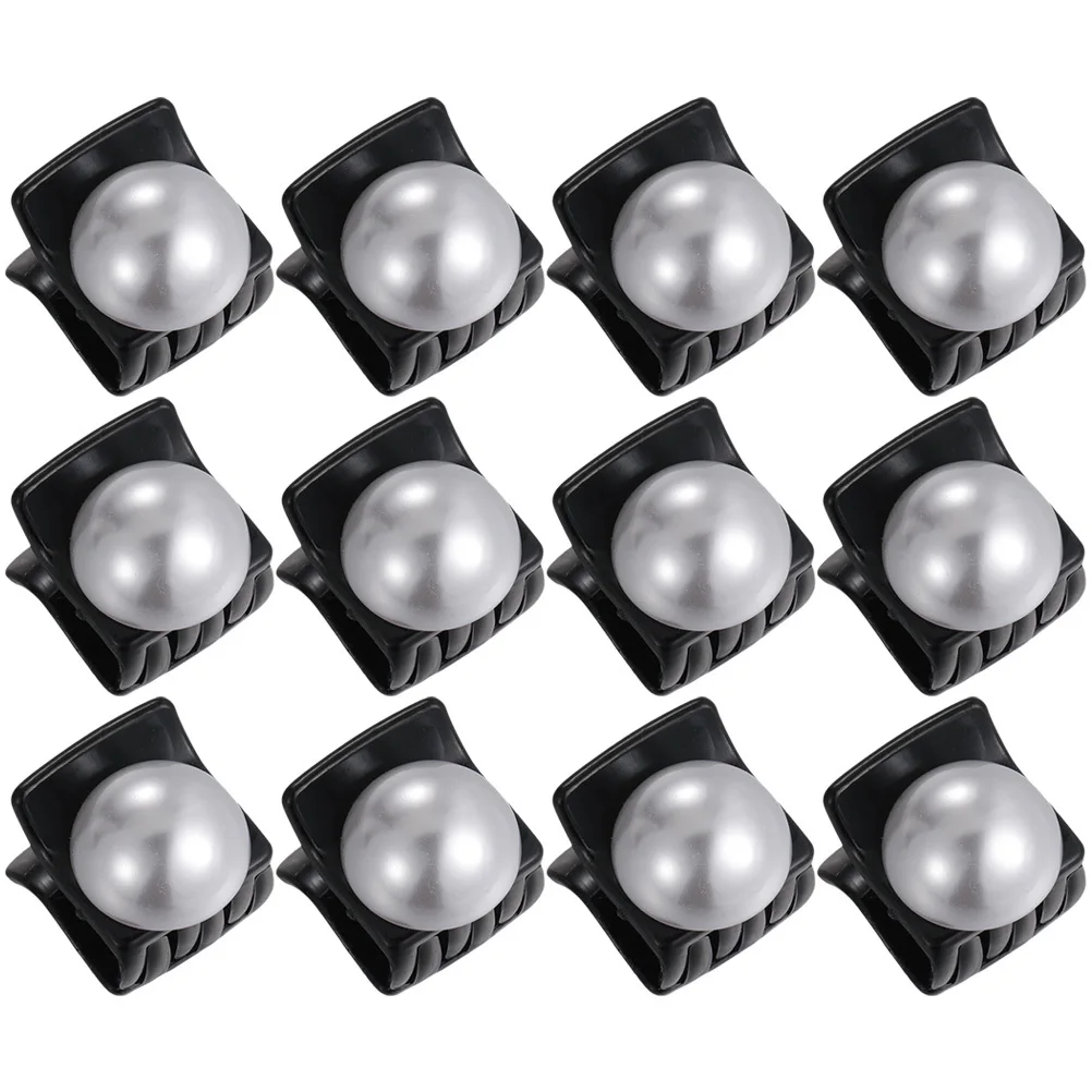

12Pcs Small Hair Claw Clips Pearl Design Mini Clips for Women Fashion Hair Accessories Hold Bangs While Applying Makeup Or