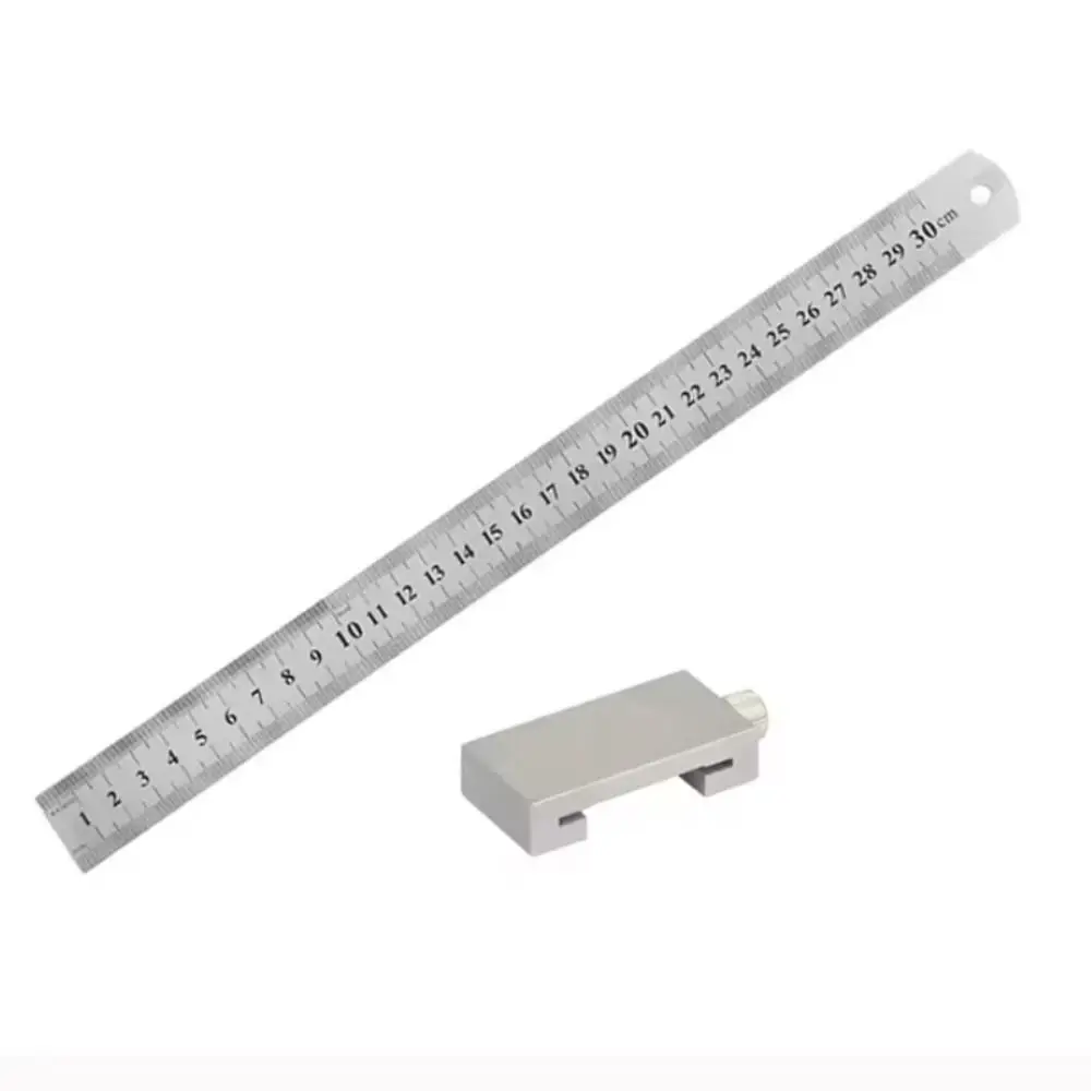 

Metal Carpenter Woodworking Steel Ruler Corrosion Resistant Heavy Duty Positioning Woodworking Square Precise Ruler Block