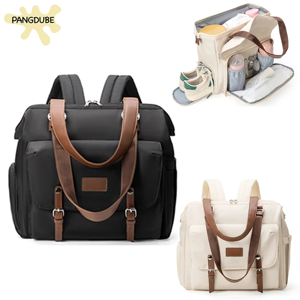 PANGDUBE Diaper Bag Backpack Large Capacity Waterproof Maternity Nappy Bag with Insulated Bottle Pocket Shoe Compartment Luggage