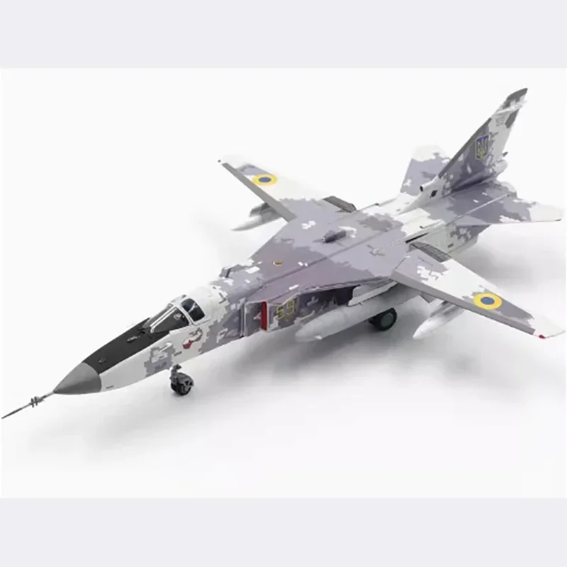 Diecast 1:72 Scale SU-24MR 59 Yellow Alloy Finished Aircraft Simulation Model Static Decoration Souvenir Gifts For Adult Boy