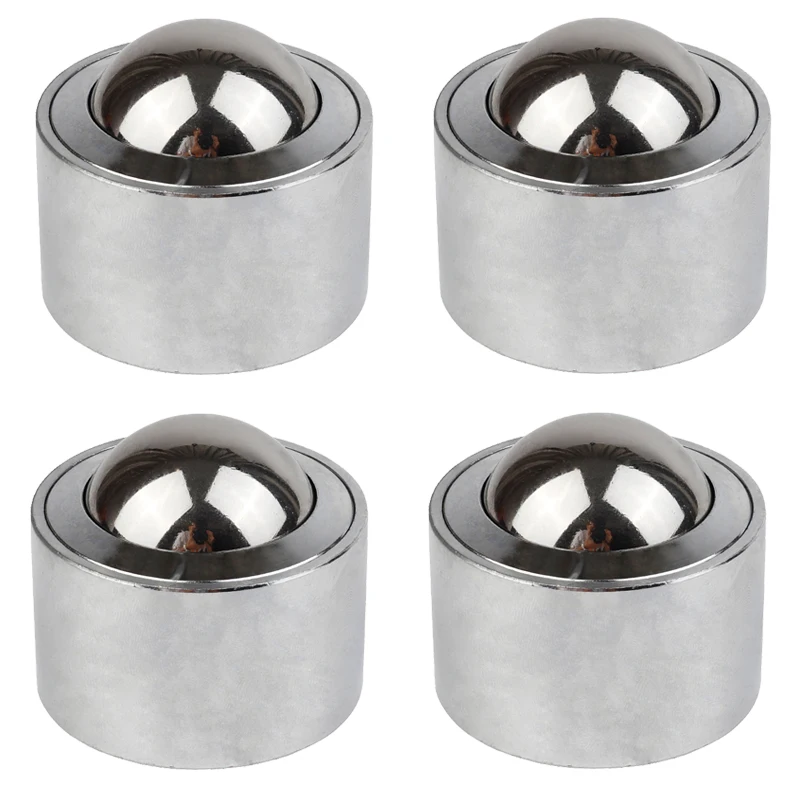 

4PCS Straight Cylinder Precision Conveying Universal Ball Wheels Ball Bearing Bull's Eye Wheels Industry Conveyor Wheels Casters