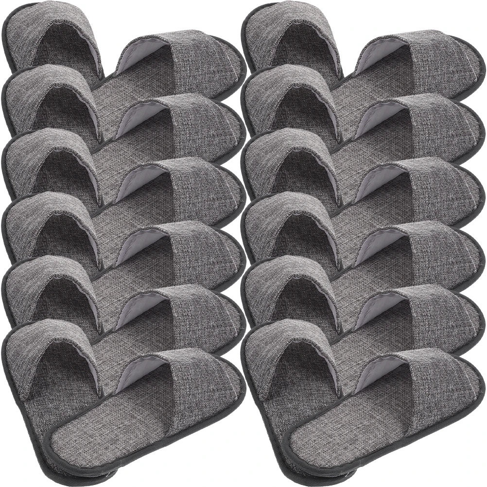 

12Pairs Non-Slip Slippers Breathable Portable Travel Guest Disposable Home Hotel Spa Salon Use Disposable Slippers