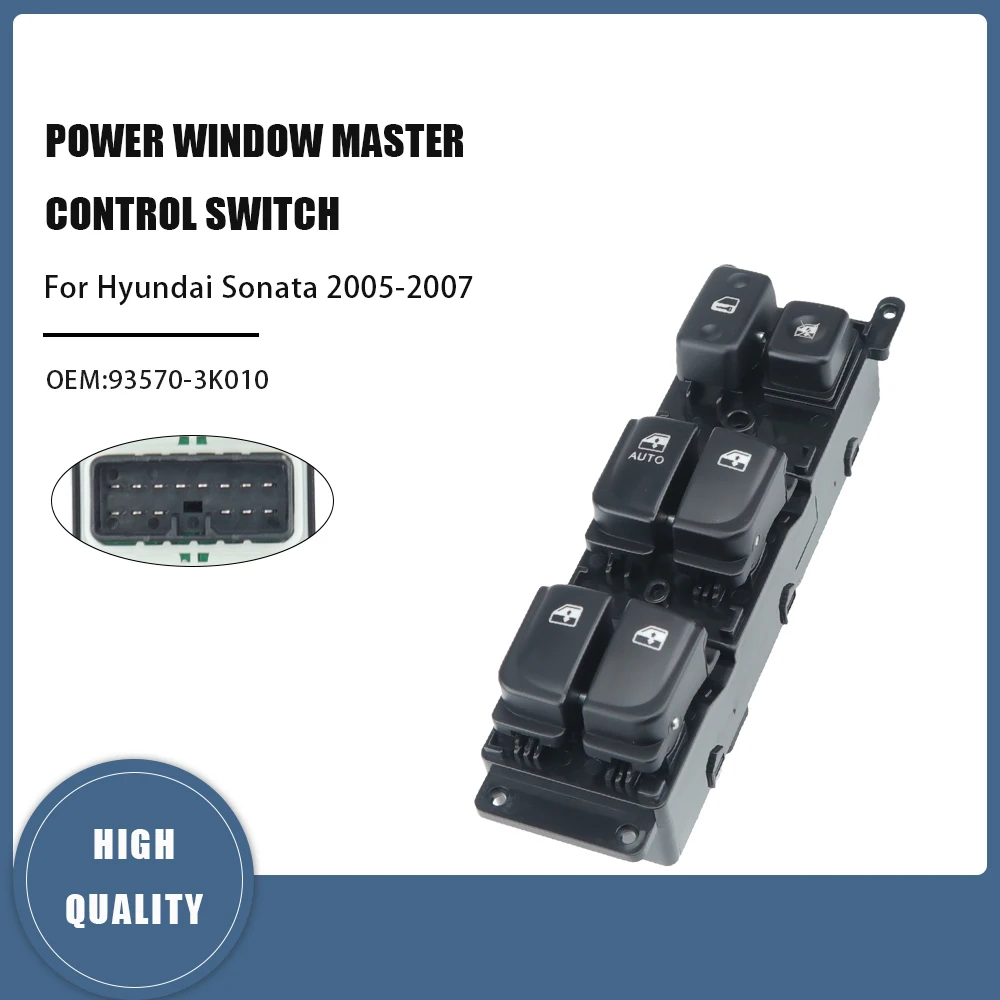 Interruptor de ventanilla eléctrica de Control delantero izquierdo 93570-3K010 935703K010 para Hyundai Sonata 2005 2006 2007 Sonata NF 2007