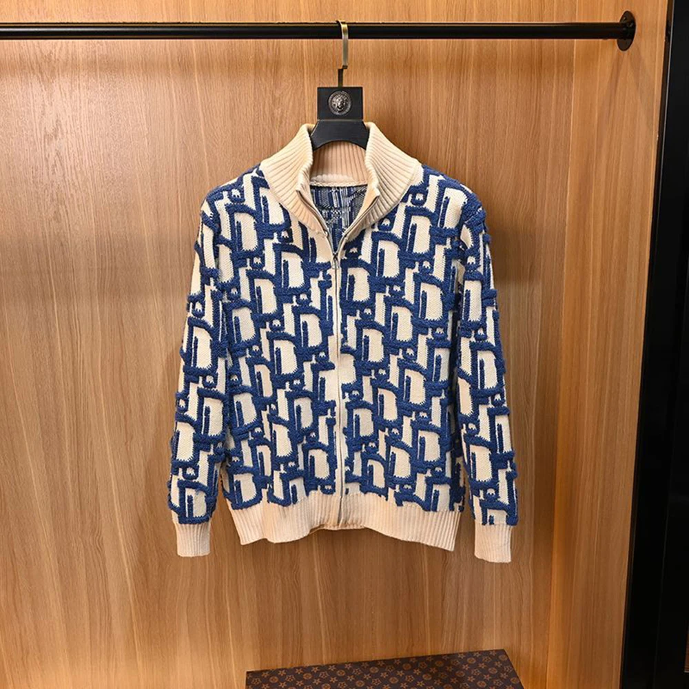 2026 Winter Unisex Long-Sleeve Knit Cardigan American Vintage Fashion Trend High Street Casual Loose Simple Neutral Tops