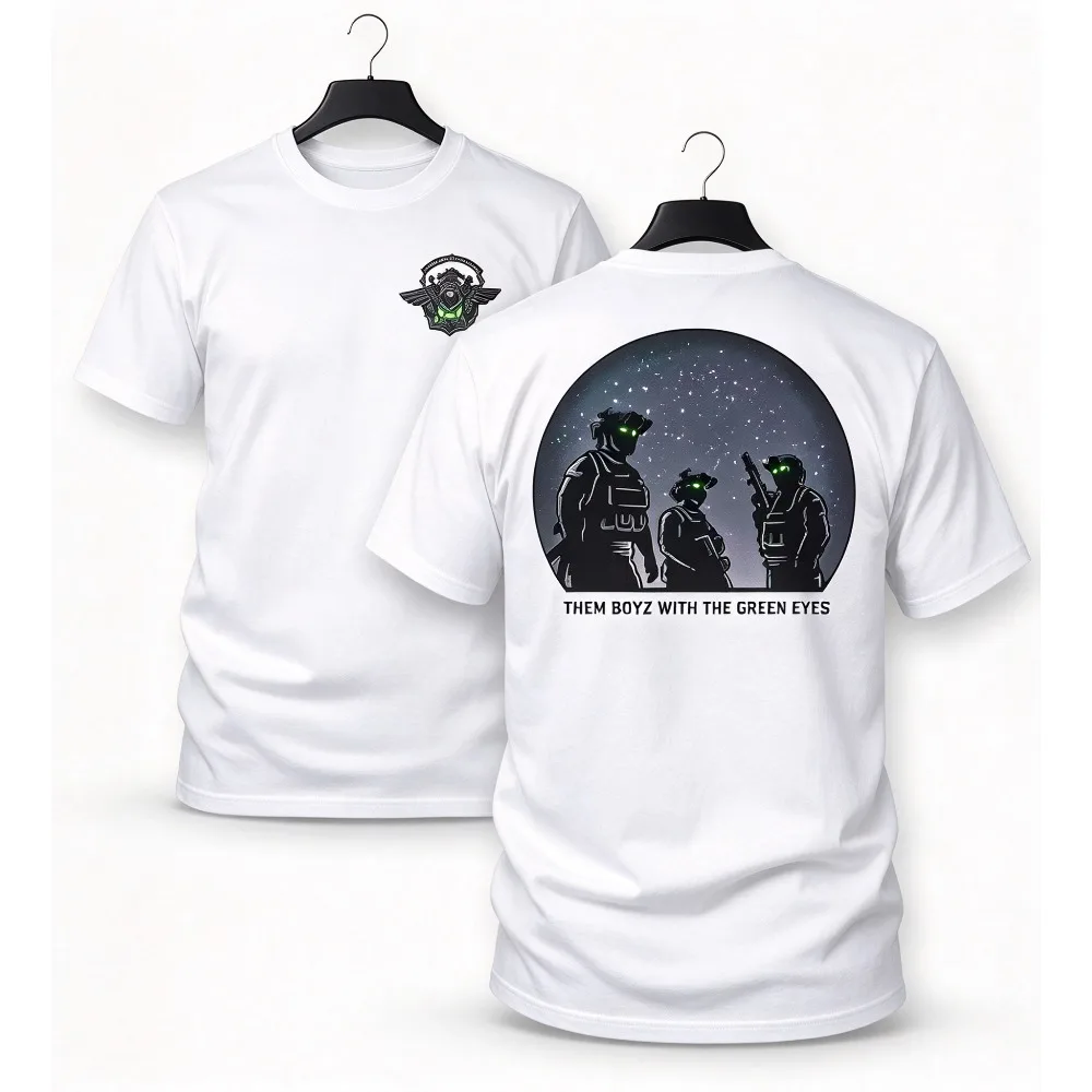 2026 New Men's Loose Retro Round-neck Short-sleeved T-shirt 2026 Tough Style Military Style Tactical Print Trendy Tops