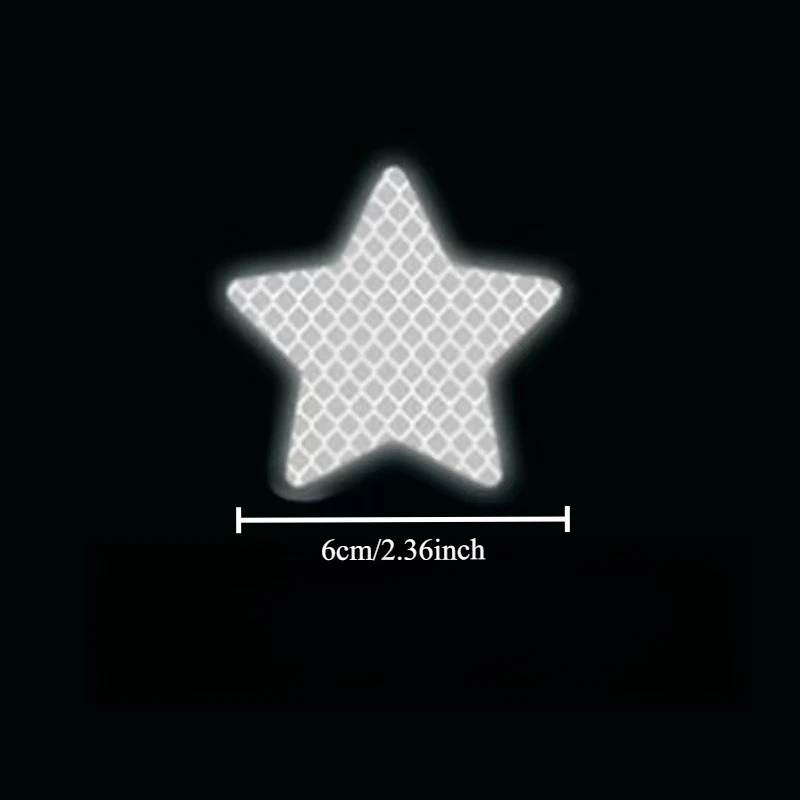10/12PCS Star Reflective Stickers Car Safety Tape Bumper Strip Decals for Night Driving Warning Reflectors Accessories