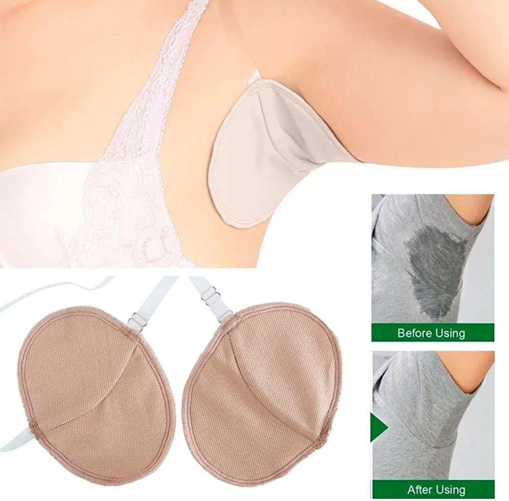 2pcs Underarm Sweat Pads Washable Armpit Sweat Absorbing Guards Dress Sweat Perspiration Pads Shoulder Absorbent Deodorant Pad