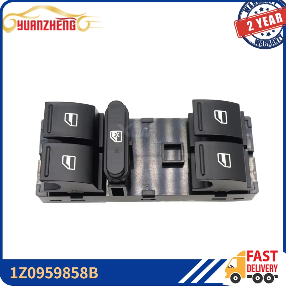 1Z0959858B Driver Side Master Power Window Switch For SKODA Octavia VW Golf SEAT For ROOMSTER Praktik SUPERB YETI