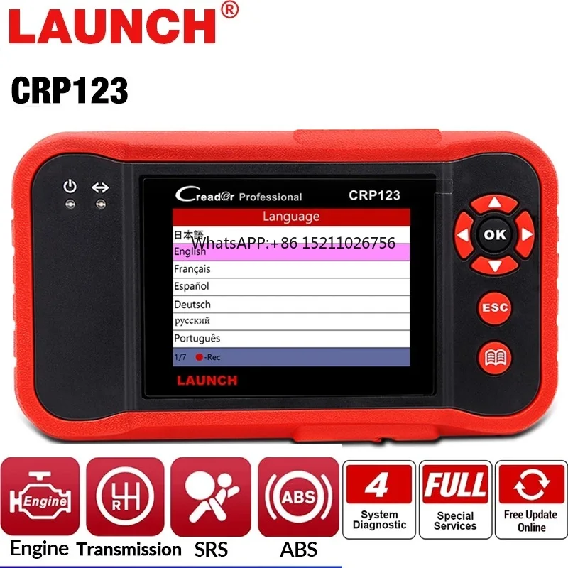 A++ quality best automotive scanner CRP123 obd2 launch x431 crp123 for japanese car