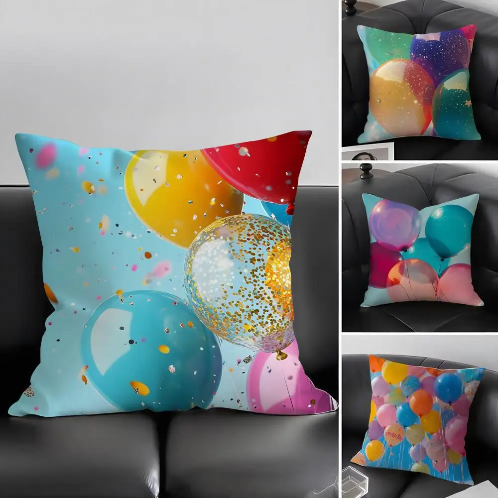 Balloon Fashion Cushion Cover Pillowcase Ultra Soft Skin Friendly Fabric Cloud Like Comfort & Concealed Zipper
