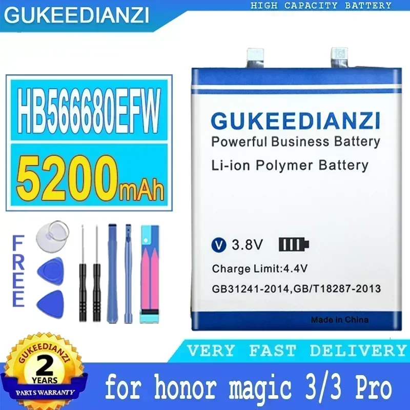 HB 566680 Batería EFW 5200mAh para teléfono móvil Honor Magic 3 Pro