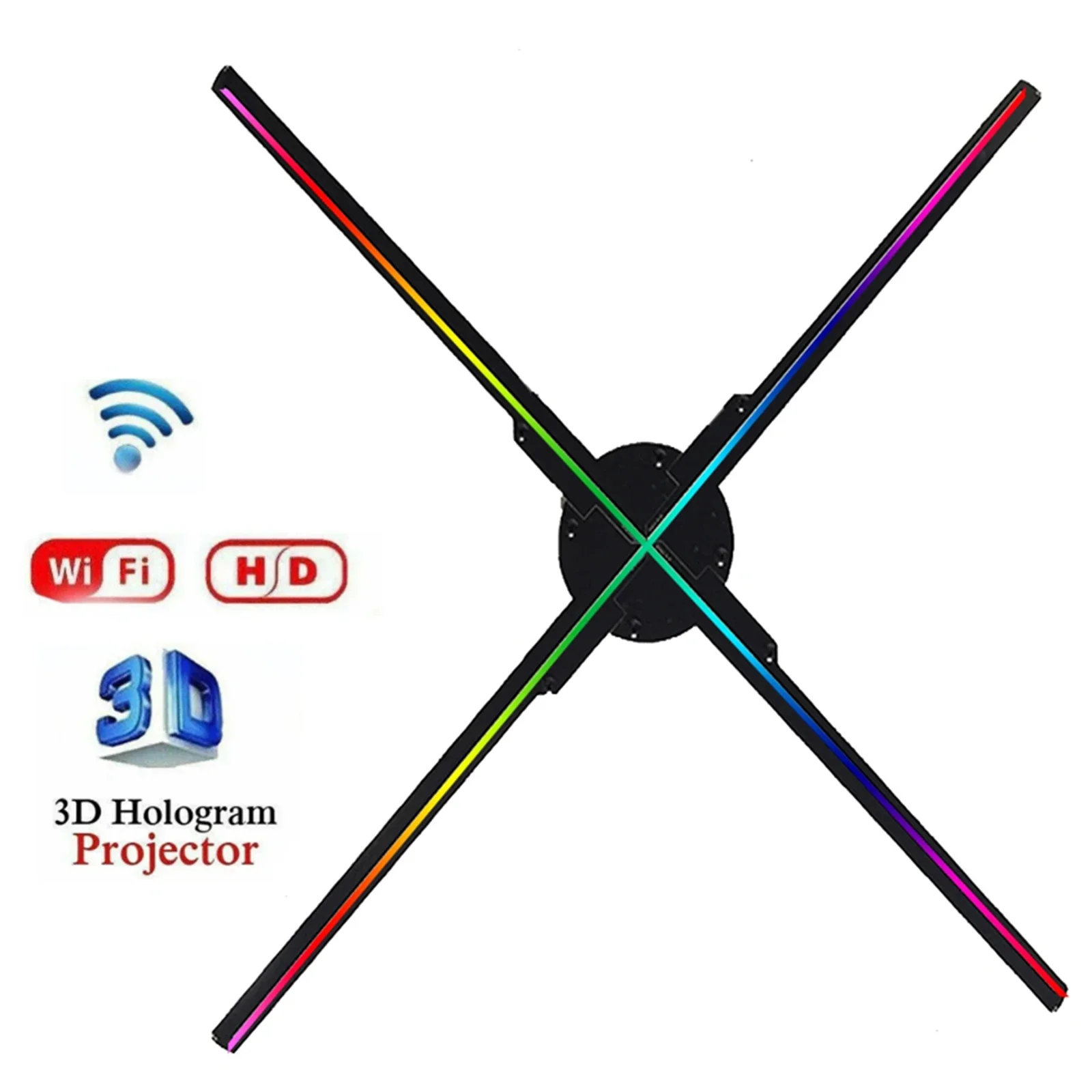 65CM 3D Holographic Projector Advertising Machine 576 LED Beads WIFI Holographic LED Fan Projector Display Machine Support WIFI