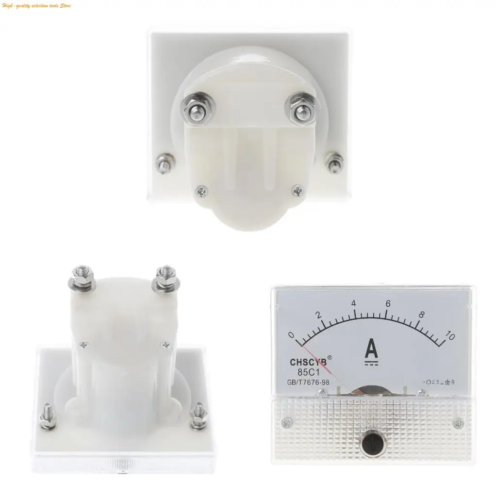 203F 0-10A Analog for DC Current Panel Meter Amperemeter Rectangle Measuring Detector