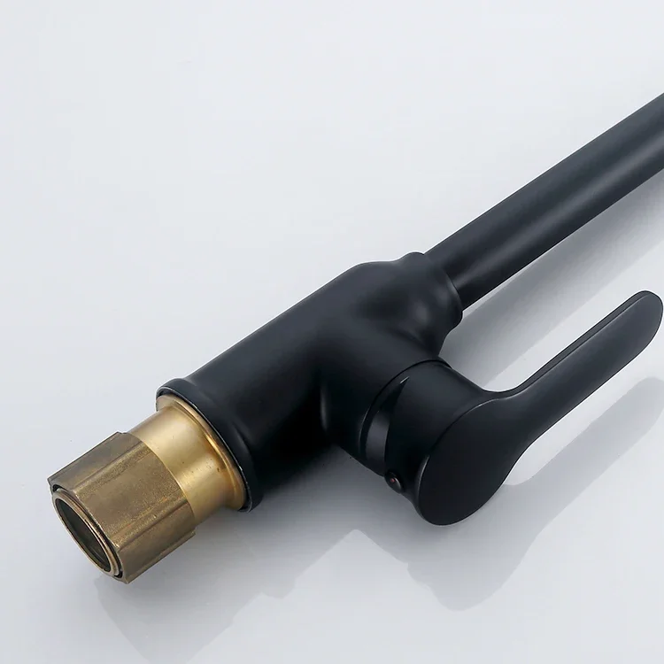 Black Kitchen Faucet Deck Mounted Mixer Tap 360 Degree Rotation Stream Sprayer Kitchen Sink Hot Cold Taps Cold Sink Tap