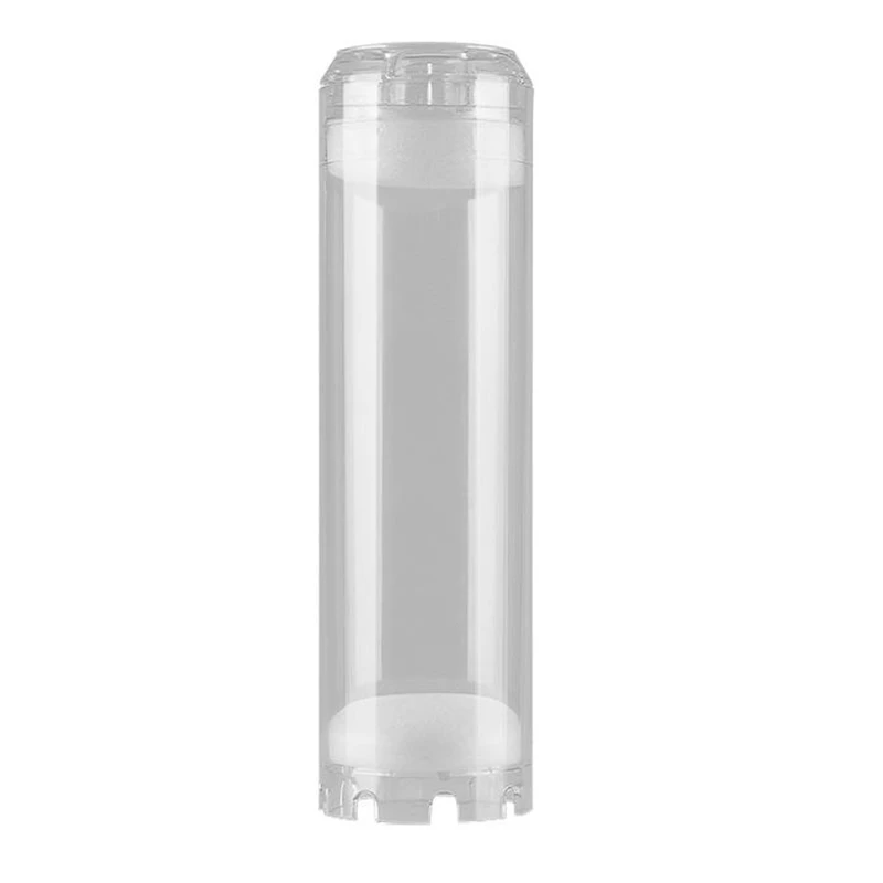 Carcasa de filtro de agua de cartucho transparente vacío reutilizable de 10 pulgadas, varios medios recargables