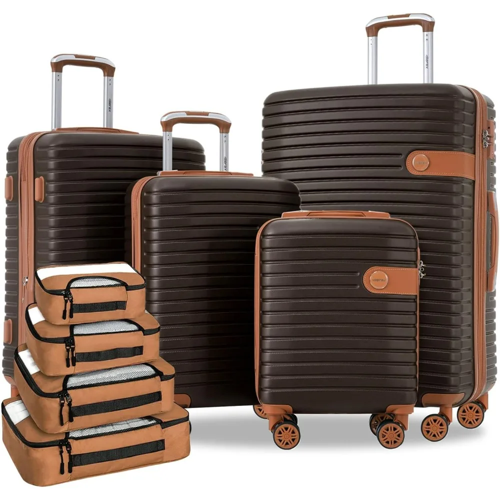 

Merax Hardshell Luggage Sets 4 piece Lightweight Suitcases With Wheels TSA Lock Expandable (only 24”/28”) ABS Large Luggage set