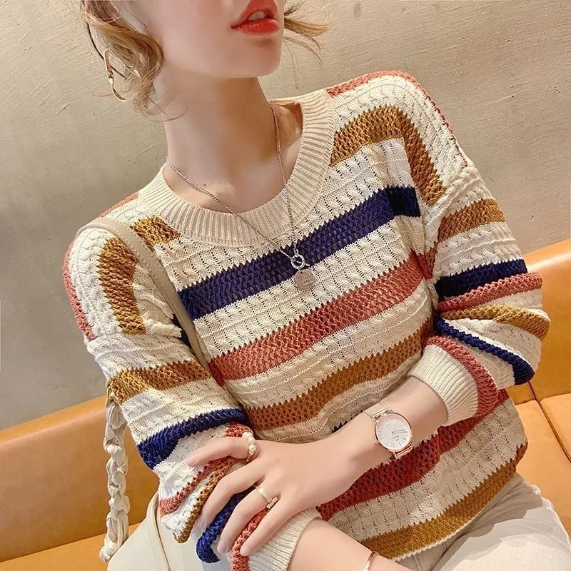 Thumbnail 2 - #91 Latest Striped Knit Sweaters Offers