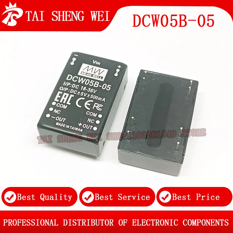 1pcs 5W DCW05B DCW05B-05 18~36V to ± 5V 0.5A  DCW05B-12 12V 0.23A DCW05B-1515V 0.19A DC-DC module power supply dual output