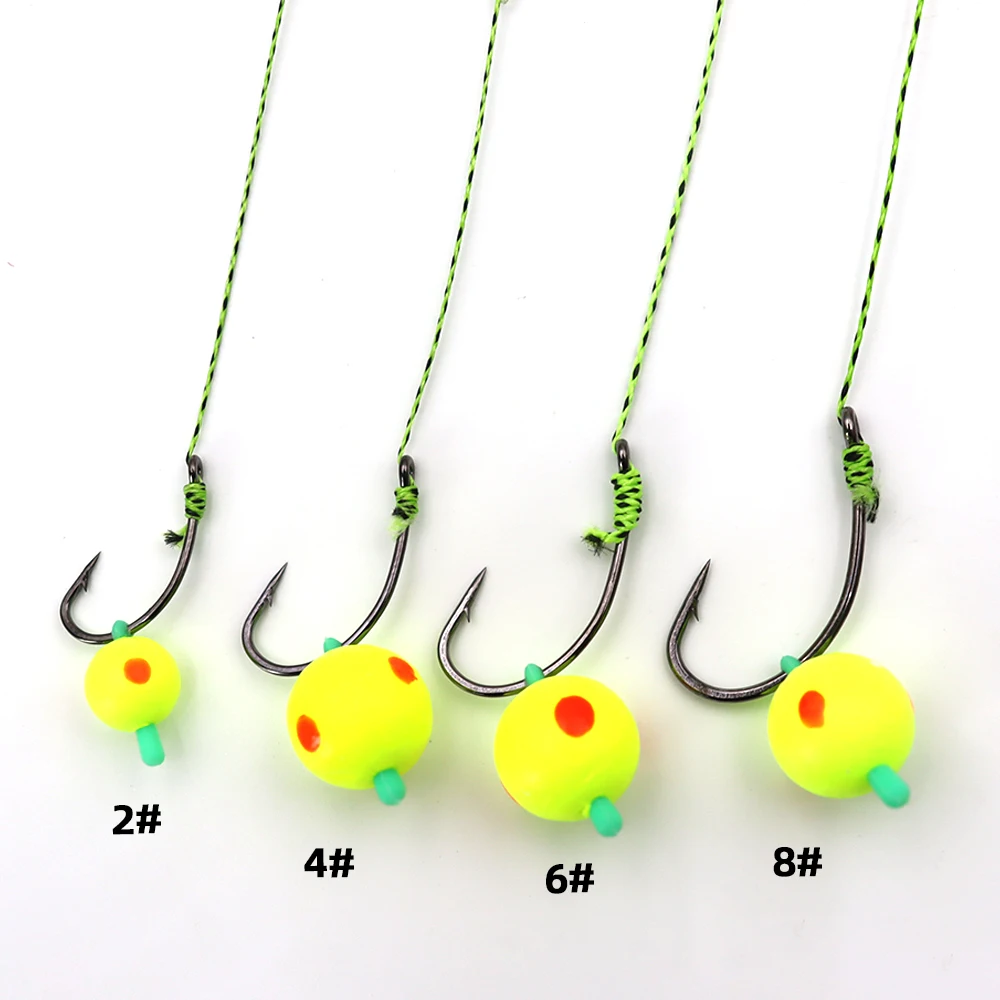 ZYZHE 5 Stück/Beutel Karpfenangel-Rigs Größe 2 # 4 # 6 # 8 # Mit Schwimmerkugel versehene Reverse-Bottom-Angelköder-Rigs für Karpfenangeln mit Haar-Rigs – Detail 11