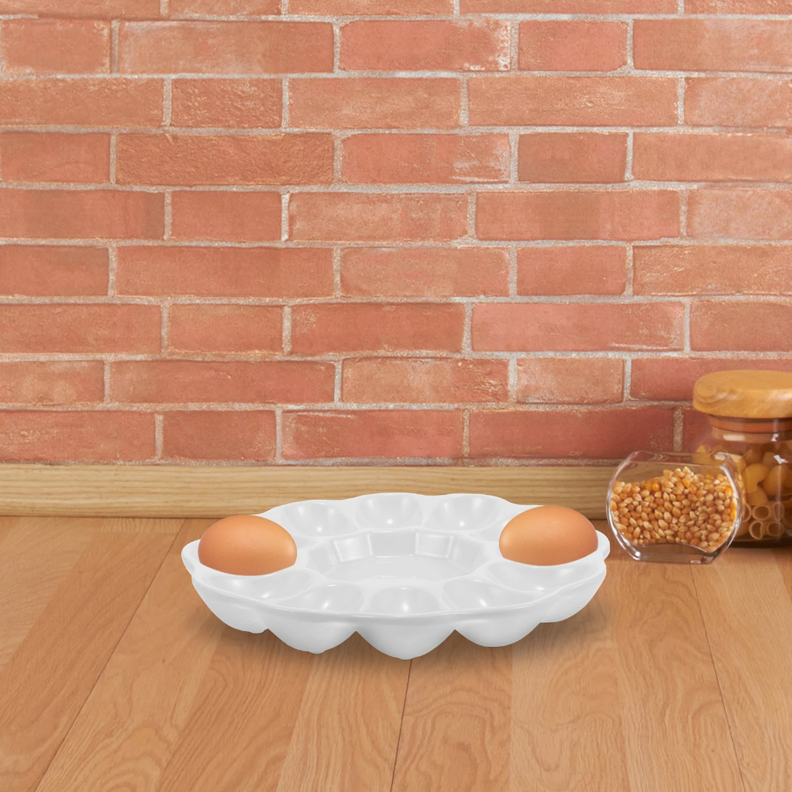 

Easter Deviled Egg Platter Reusable Ceramic Tray for Home Kitchen Restaurant Hard Boiled Egg Holder Devilled Eggs Holder