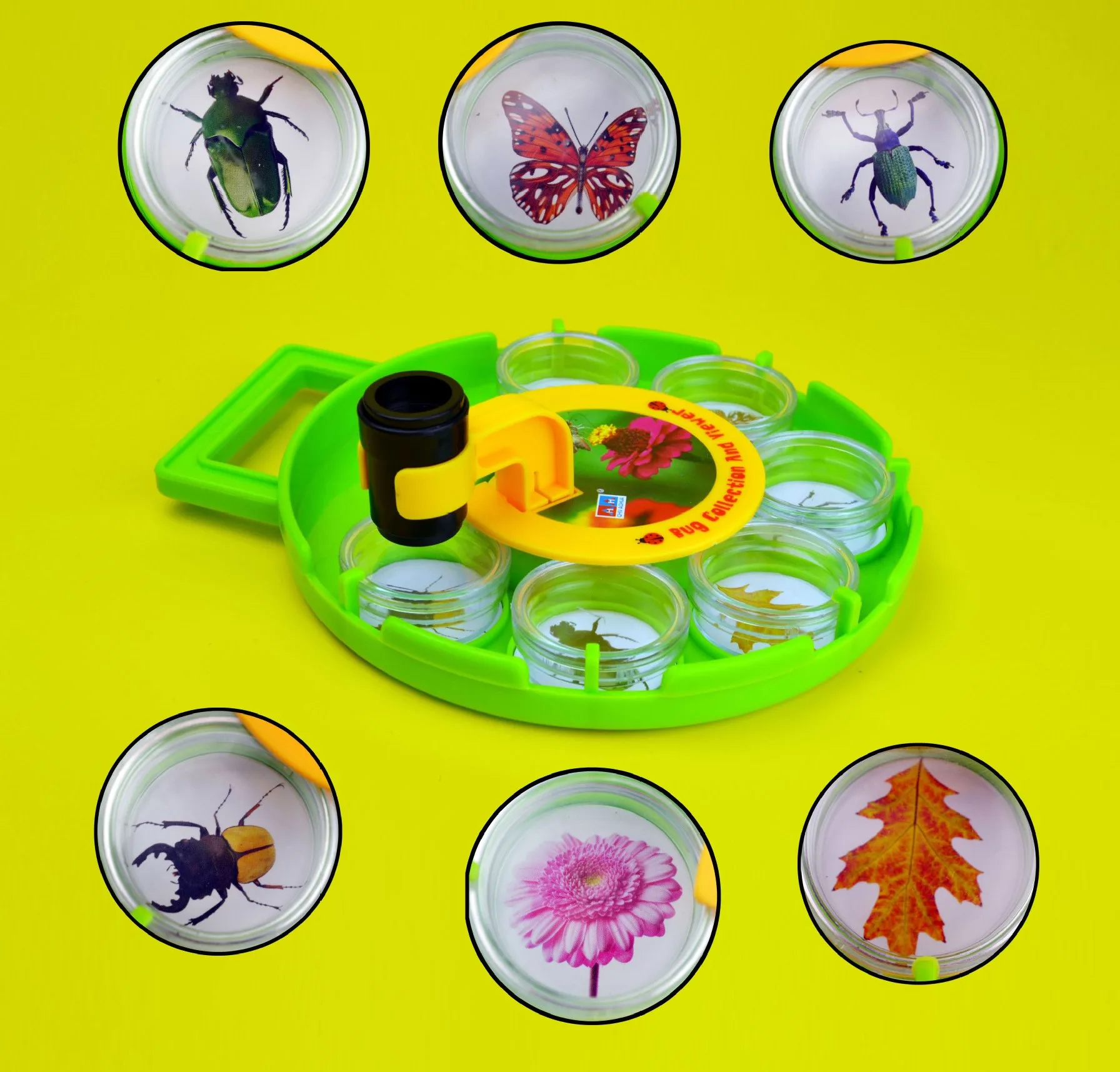 Children Insect Magnifier Observation Turntable Biological Outdoor Adventure Educational Interactive Game Toys for Kids