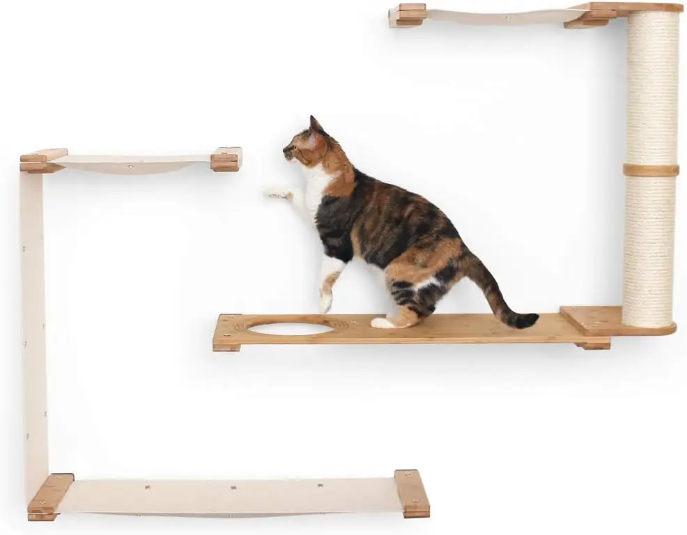 Catastrophic Creations Dakota - Multiple-Level Cat Hammock & Climbing Activity Center Wall-Mounted Cat Tree Shelves