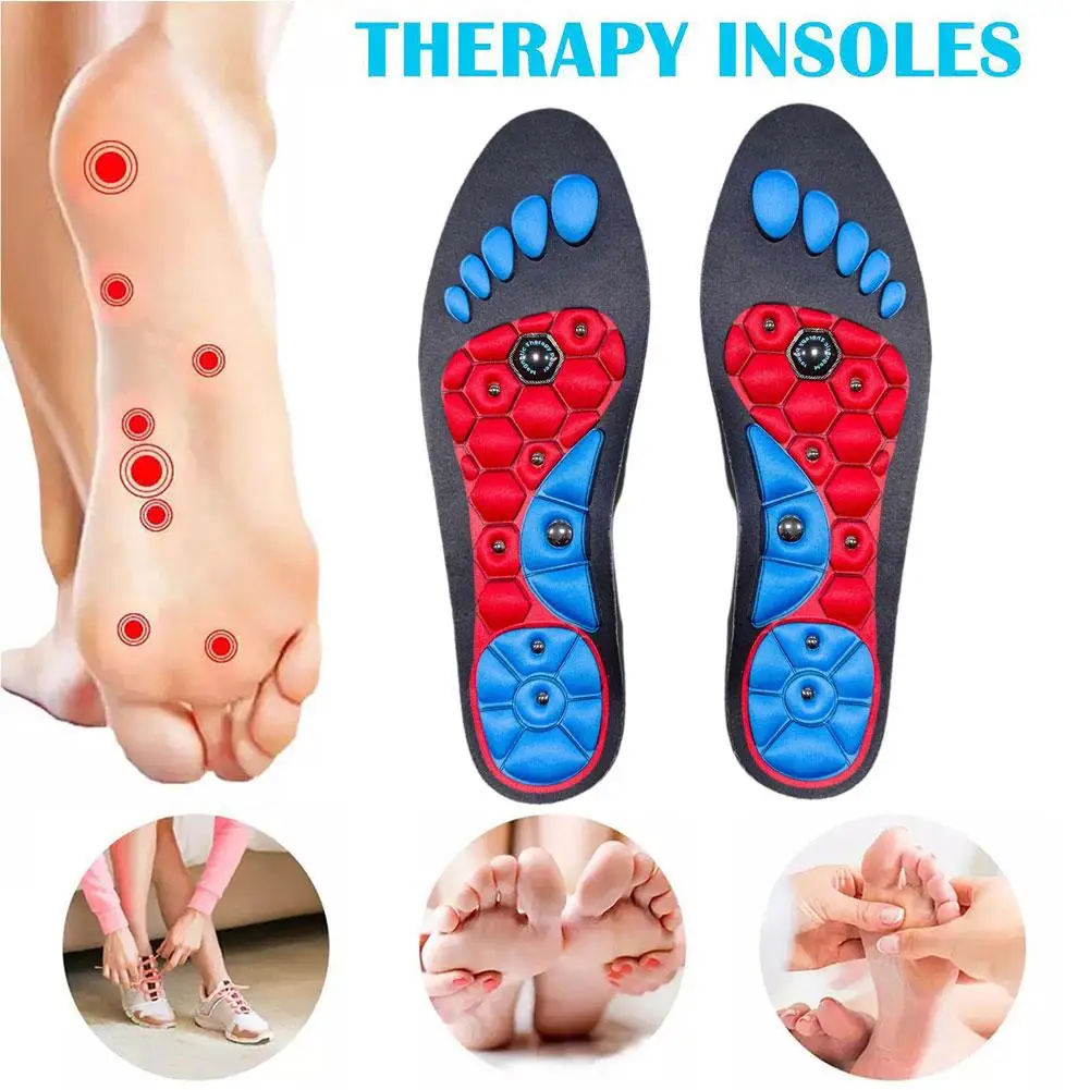 Magnetic Massage Insoles For Foot Acupressure Therapy Reflexology Pain Relief Health Massager Arch Support Shoes Soles Inserts