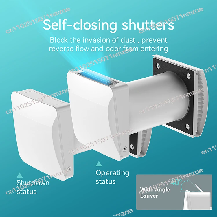 

Mini Studio Erv Wifi Control Wall Retreat Indoor Ductless Heat Recovery Ventilation Air Filter Hot and Cold Ventilation