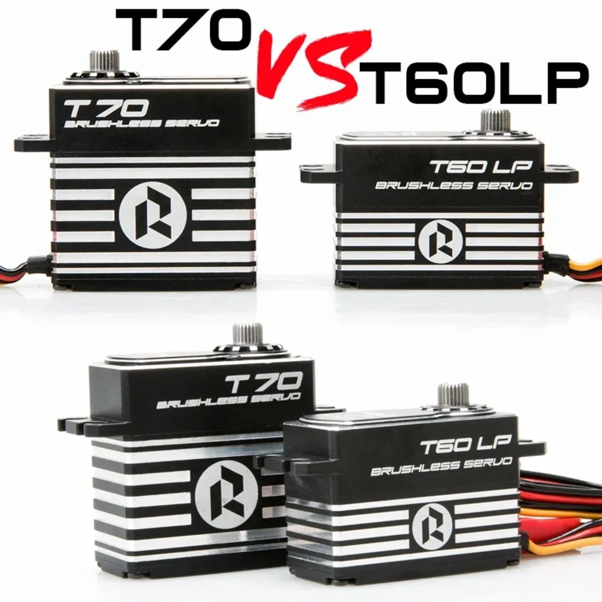 

New T60LP SMART Low Profile 17V 66KG Brushless Direct Power Servo of RhinoRC for 1/10 & 1/8 Scale Buggies and Trucks Cars