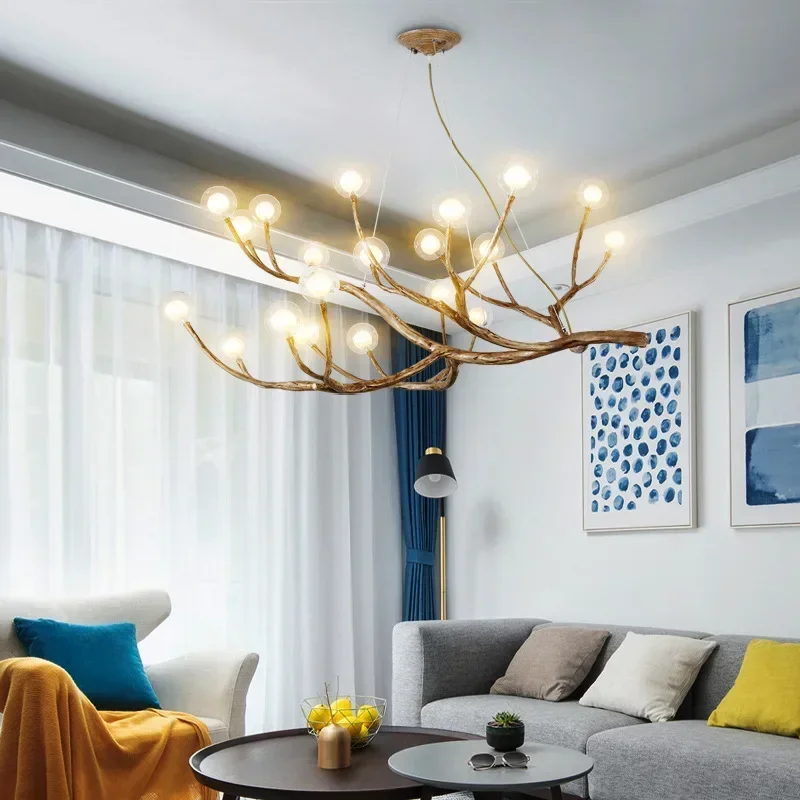 

Nordic branch pendant lamp for living room and dining room trendy lamp for creative homestay lighting fixtures