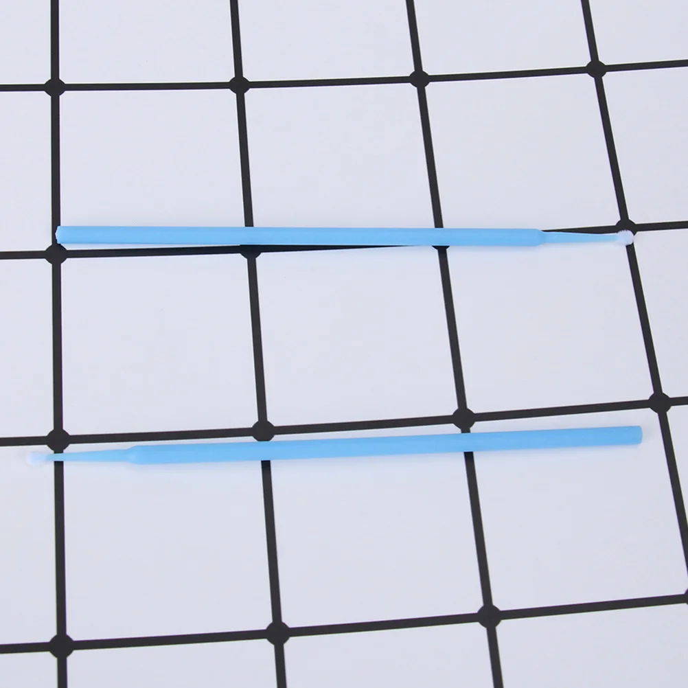 200 Stuks Wimper Wattenstaafjes Wegwerp Micro Applicator Borstel Hemelsblauw Maat L Wimper Extension Verwijderen Non-Linting Makeup Tools