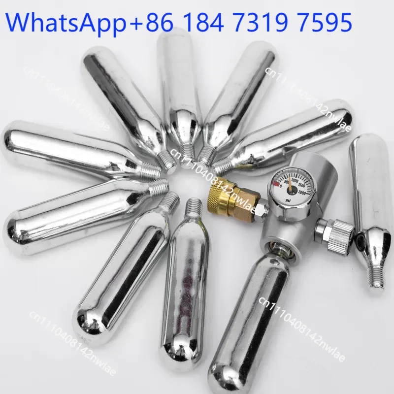 16g Food Grade CO2 Cartridges 3/8 Thread for Pneumatic Coffee Machine Pressurization 10 Pcs
