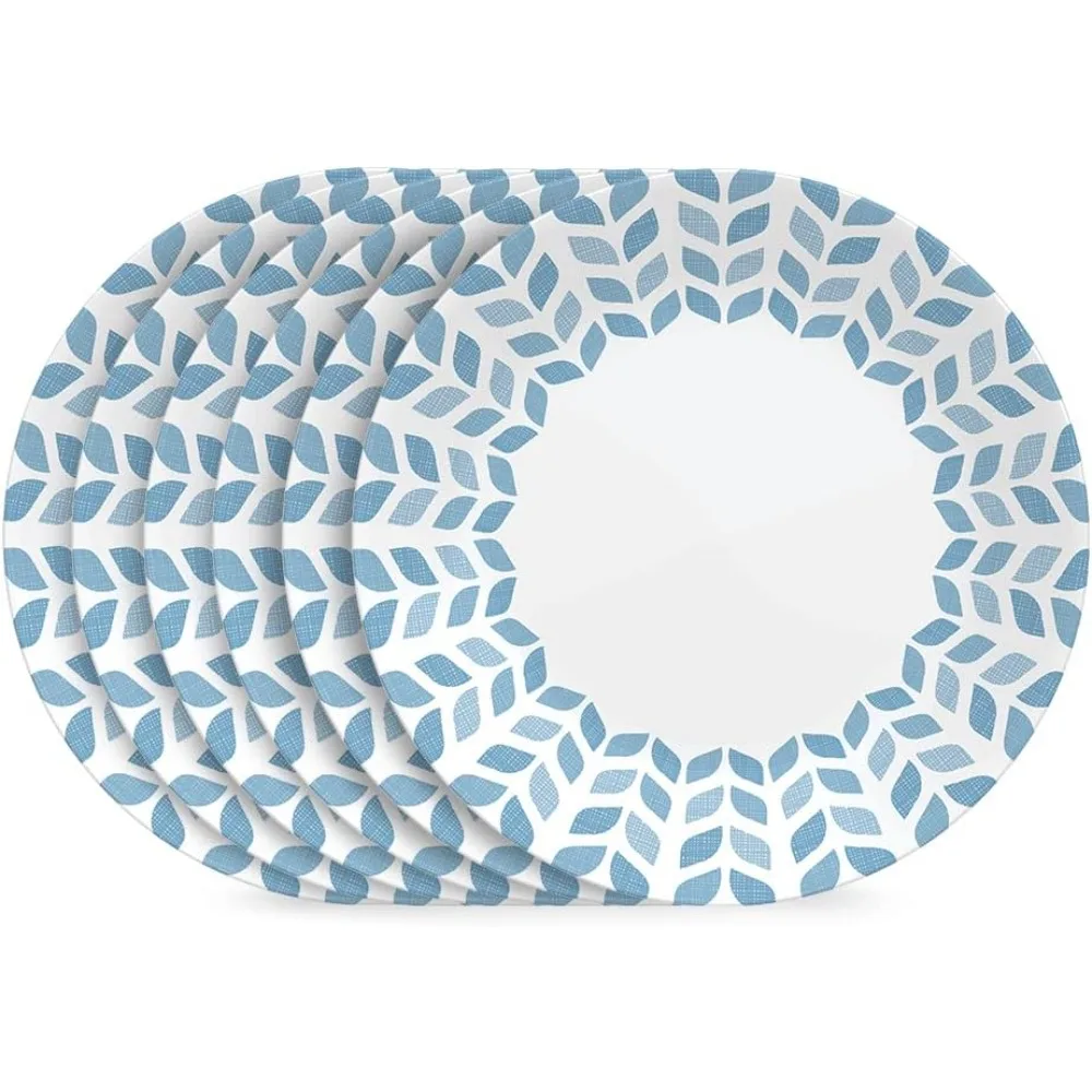 

Corelle Vitrelle 10.25 Dinner Plates Set, Triple Layer Glass and Chip Resistant, Lightweight Round Plates, 8-Piece Northern Pine