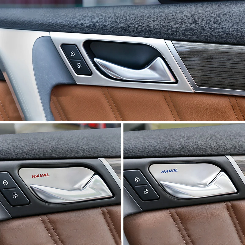 

Для GWM Haval Hover H9 2015-2022 автомобильный Стайлинг из нержавеющей стали, внутренняя дверная ручка, чаша, чехол, наклейка, автомобильные аксессуары