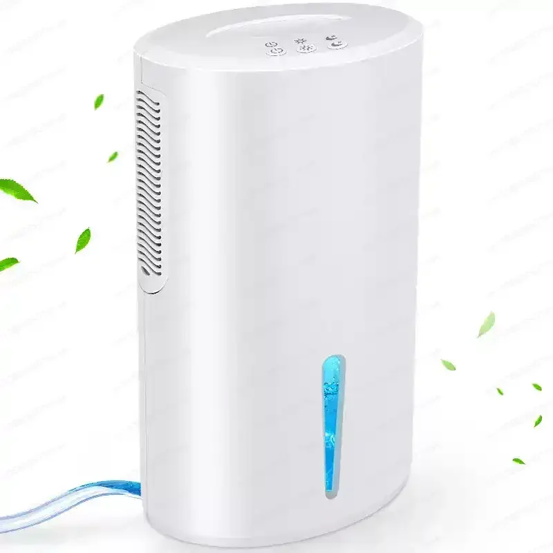 KINSCOTER Portable Quiet Dehumidifiers for Home Room 2L 68 OZ Small Air Dehumidifier with Drain Hose Smart Features Auto-Off