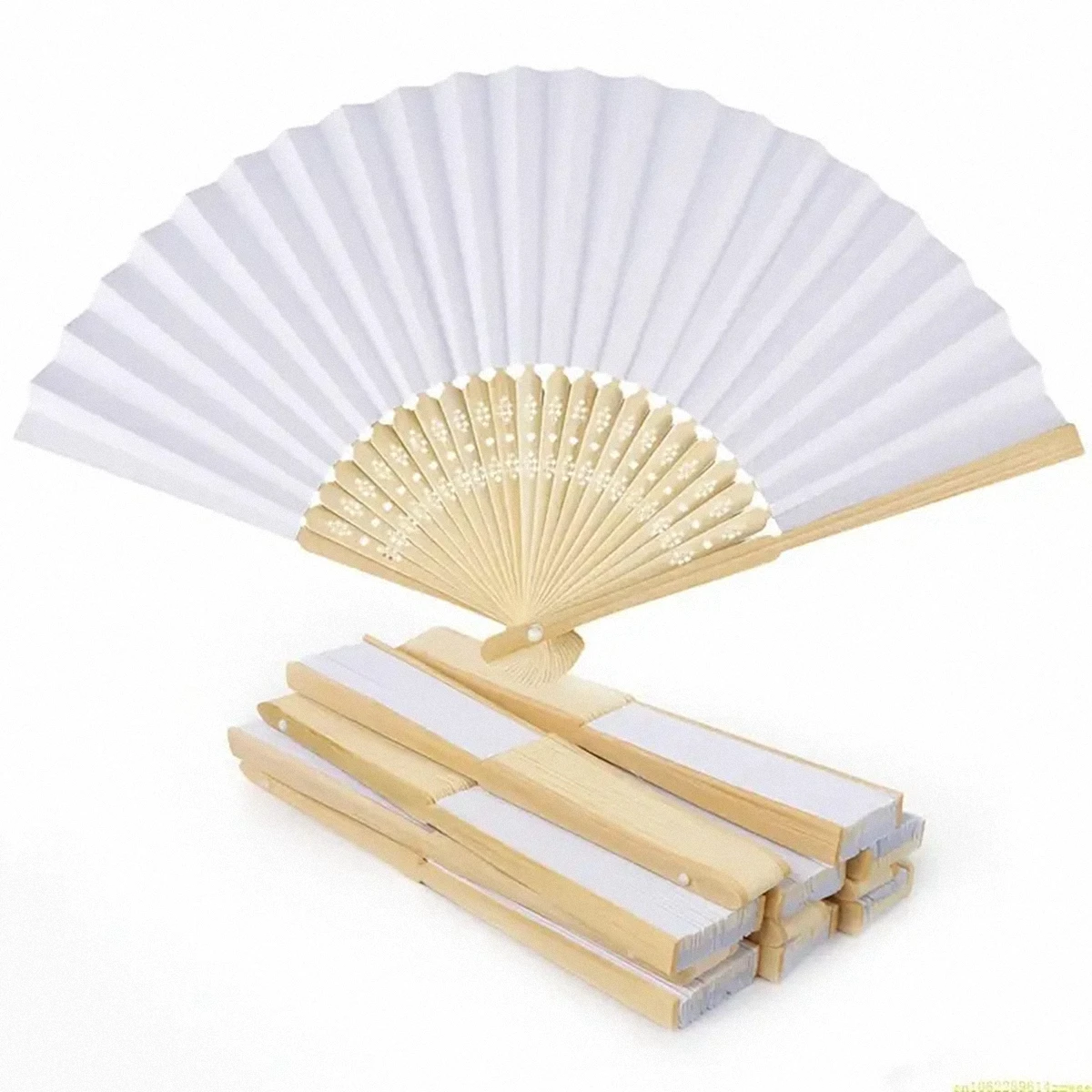 5/10/20 PCS Personalized Engraved White Folding Elegant  Hand Fan with Gift bag Wedding & mariage abanicos para boda