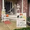 I Smell Children Halloween Garden Flag 12x18 Inch Small Burlap, Spooky Ghost Sanderson Sisters Broom Parking Witches Only Si llz