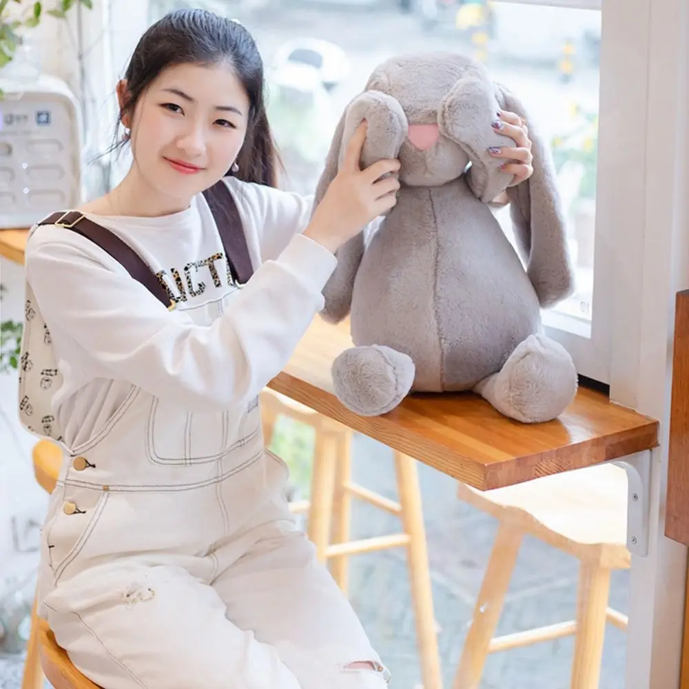 

With Long Ears Easter Rabbit Plush Doll Soft Fluffy Easter Bonnie Rabbit Doll PP Cotton Cartoon Plush Bunny Toys Home Decor