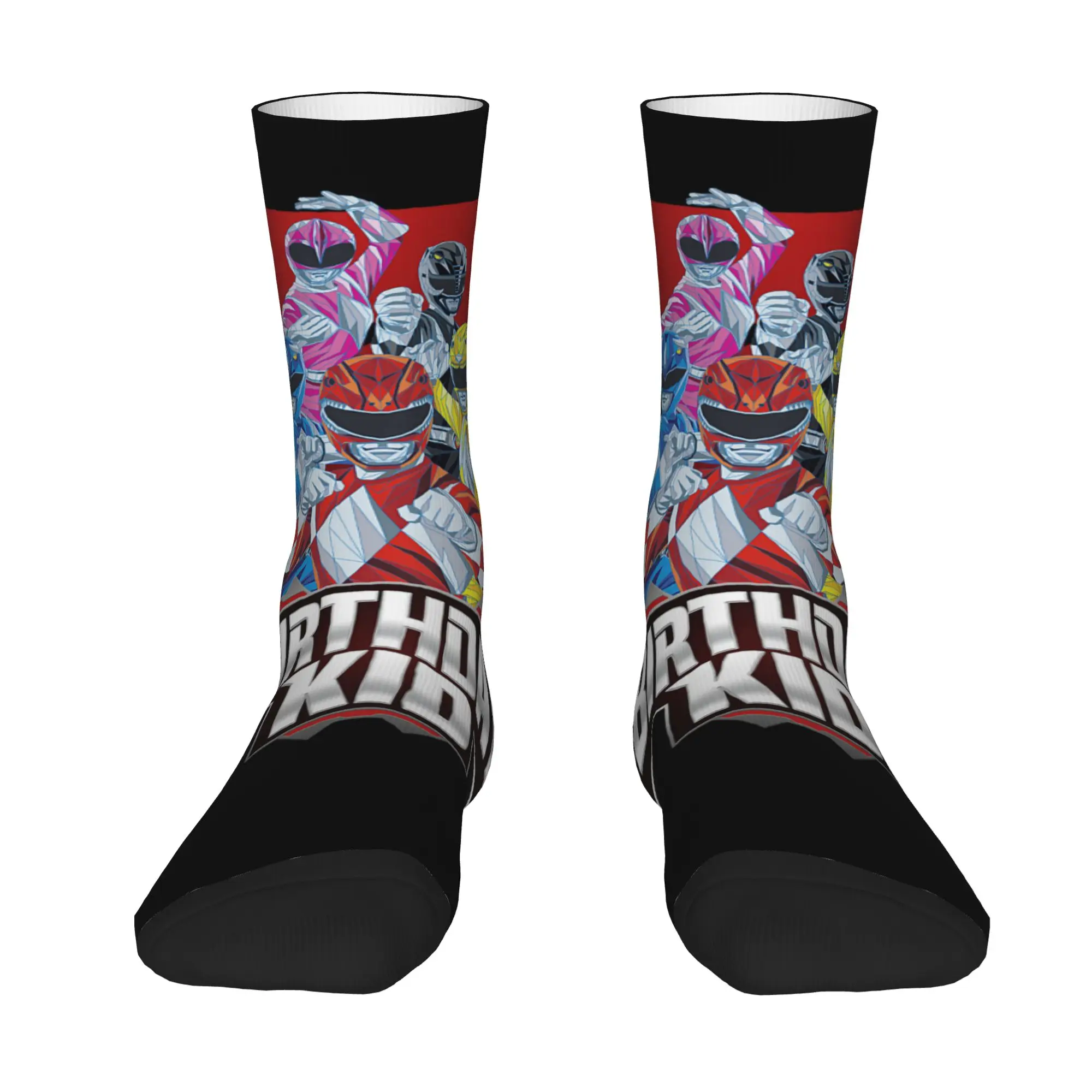 cycling socks Power Rangers Birthday Kid Mighty Morphin Group Shot Youth Crazy Men's compression Socks Unisex items Sock