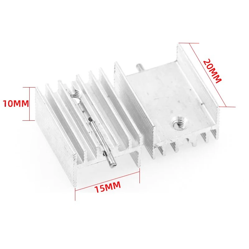 10pcs Aluminum Heatsink Radiator 15*10*20mm Transistor TO-220 With Needle   For Transistors TO220 white