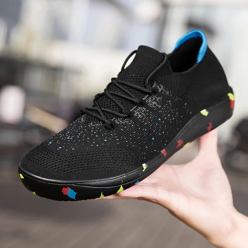 

Men's Summer Sneakers Odor Proof Mesh Wide Toe Sports Outdoor Walking Breathable Flat Bottom Casual Jogging Shoes Large Size