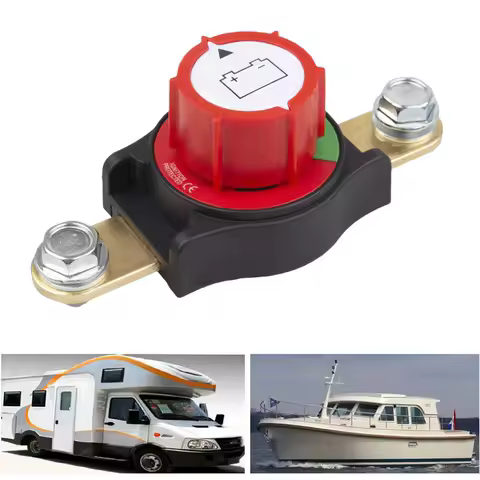 On/Off 300A Battery Disconnect Switch 12-48V Top Post Battery Switch Marine Battery Switch for Car RV Boat