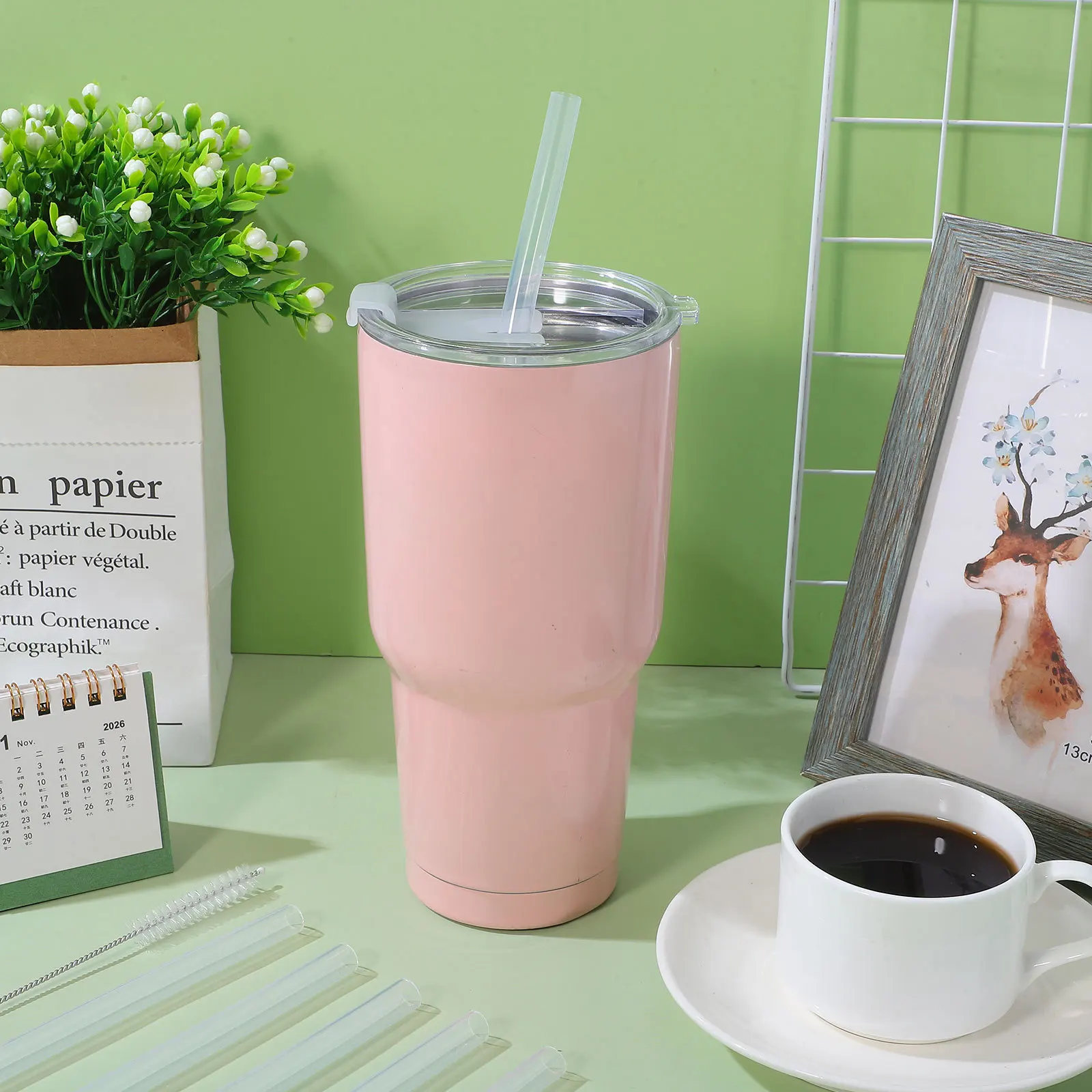 

1Set Silicone Drinking Straws Reusable Tumbler Straws for Home Bar Party Decor Lovely Design Friction Surface Anti Slip