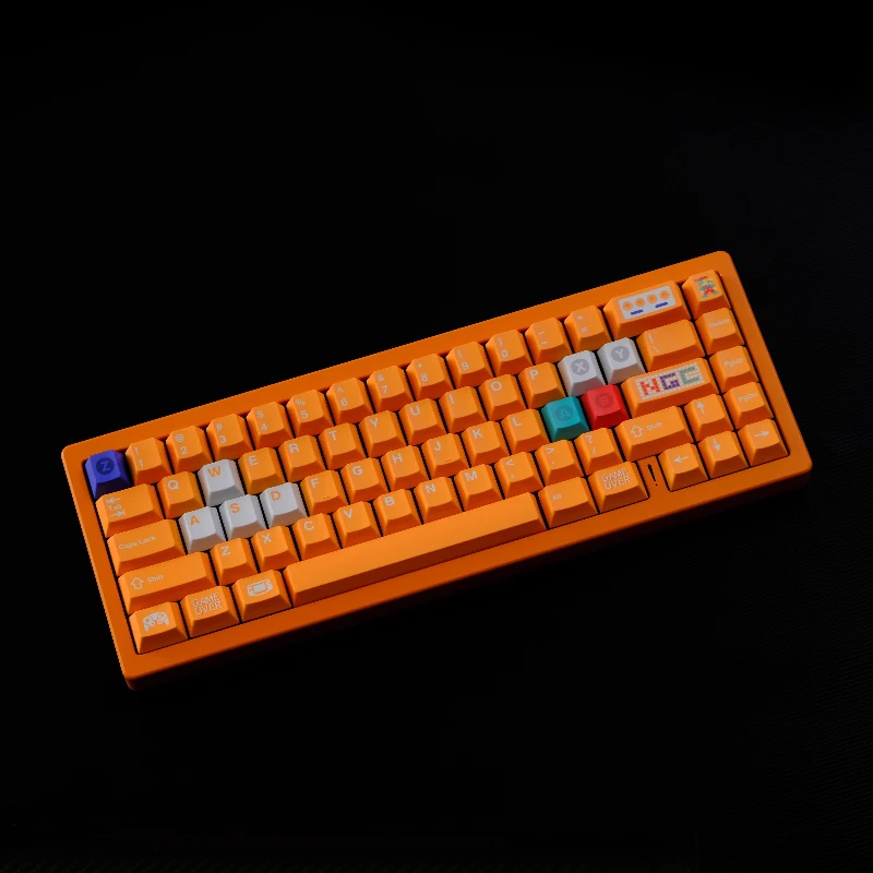 NGC Orange Theme Keycaps Set Cherry Profile PBT Sublimation Custom Original Handmade Keycaps for Mechanical Keyboard Accessories